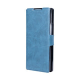 Étui portefeuille Rixus avec porte-stylo pour Samsung Galaxy Z Fold6 bleu sierra