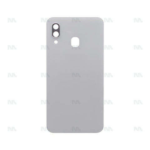 Vitre arrière pour Samsung Galaxy A40 A405F avec objectif blanc OEM