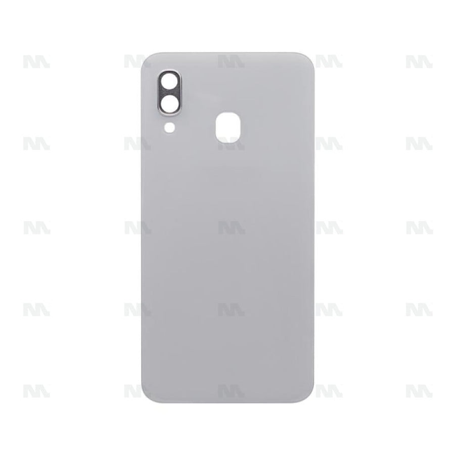 Vitre arrière pour Samsung Galaxy A40 A405F avec objectif blanc OEM