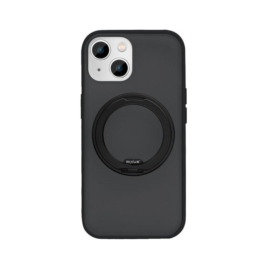 Coque Rixus SnapGrip 360 avec Anneau Support pour Apple iPhone 15 - Noir