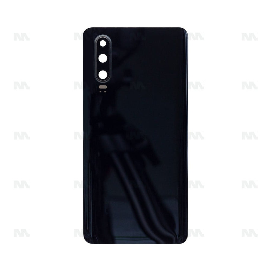 Vitre arrière pour Huawei P30 avec objectif - Noir - OEM