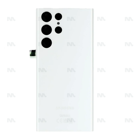 Vitre arrière pour Samsung Galaxy S22 Ultra S908B avec objectif Phantom White Original
