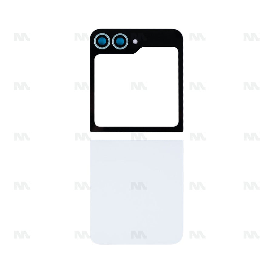 Kit de coques arrière avec lentille blanche EM pour Samsung Galaxy Z Flip6 F741B