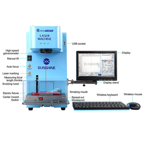 Machine laser à fibre multifonctionnelle Sunshine SS-890B Plus