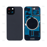 Vitre Arrière sans NFC, cadre de caméra agrandi pour Apple iPhone 15 - Noir - Compatible