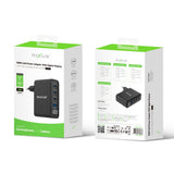 Adaptateur secteur Rixus RX100 GaN avec écran numérique 100 W noir