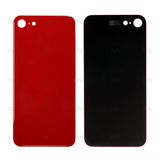 Verre arrière - cadre de caméra agrandi - Compatible pour Apple iPhone 8 - Rouge