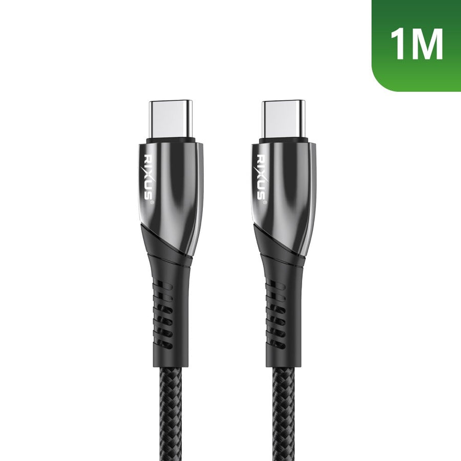 Câble de données USB-C en alliage Rixus RXUC30C gris métallisé