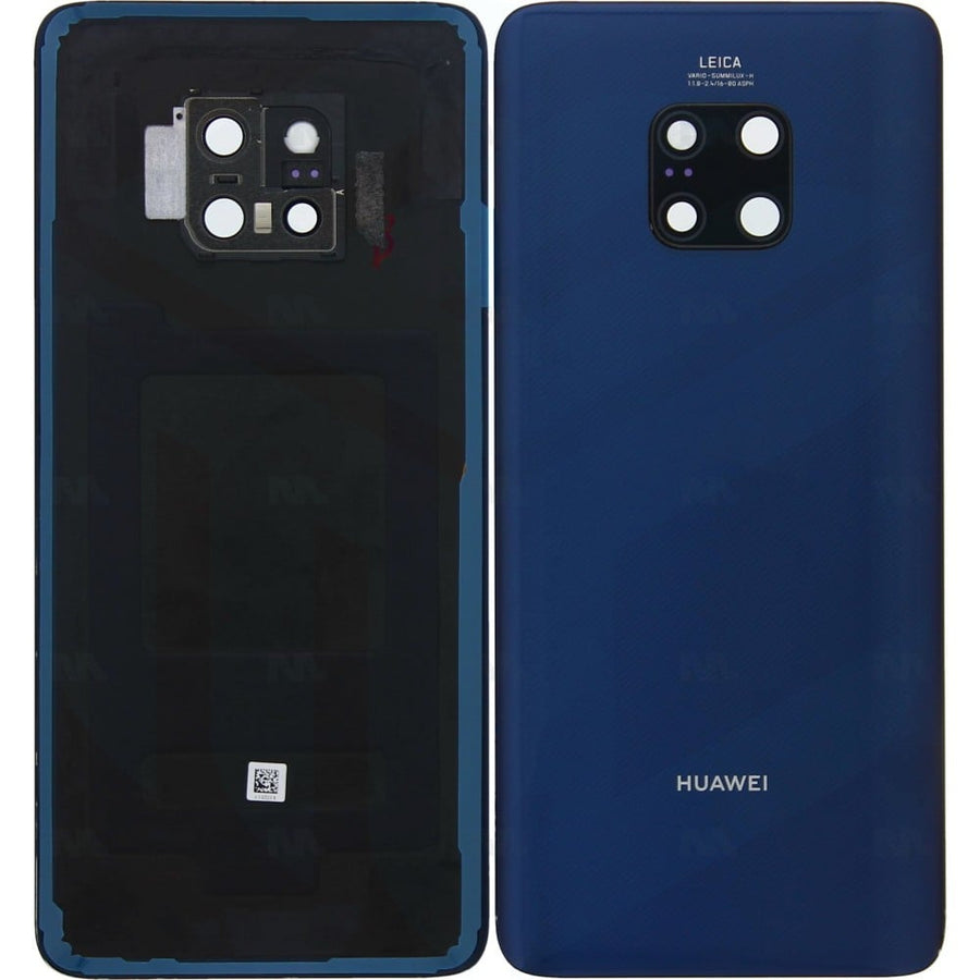 Vitre arrière pour Huawei Mate 20 Pro avec objectif – Bleu nuit – OEM
