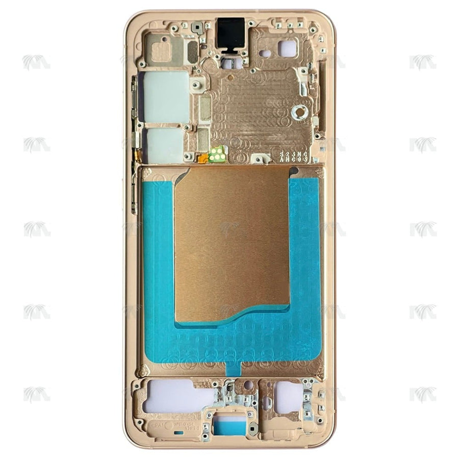 Cadre central pour Samsung Galaxy S25 S931B – Rose doré – OEM