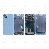 Boîtier pour Apple iPhone 14 avec petites pièces, bleu OEM