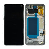 Chassis + Ecran OLED + Vitre pour Samsung Galaxy S10 G973F - Prism White