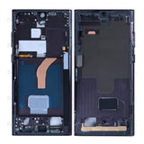 Cadre central pour Samsung Galaxy S22 Ultra 5G S908B – Noir fantôme – OEM