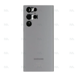 Vitre arrière pour Samsung Galaxy S22 Ultra S908B avec objectif graphite Original