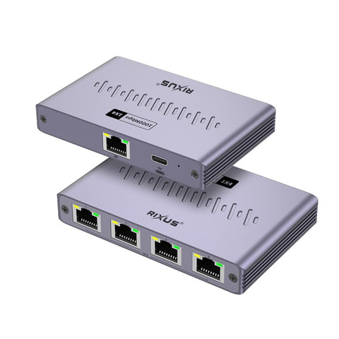 Adaptateur commutateur Ethernet 5 ports Rixus RXEA05 gris