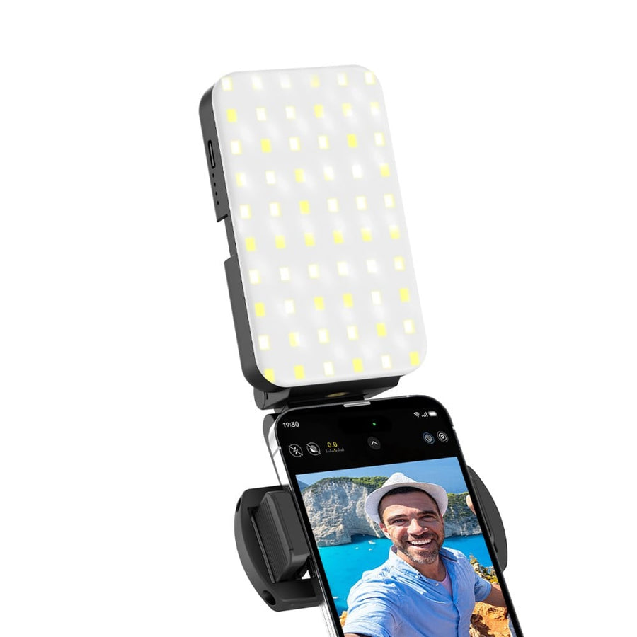 Éclairage pour selfie Rixus RXLG46 avec pince pour photographie, Tiktok, vlog, vidéo - Noir