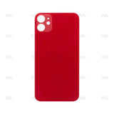 Vitre Arrière pour Apple iPhone 11, cadre d'appareil photo agrandi rouge Compatible