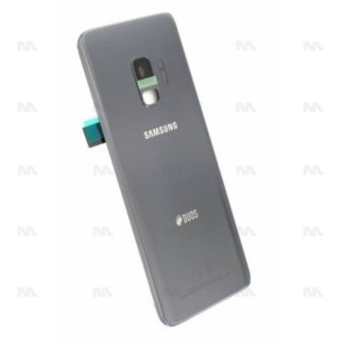 Vitre arrière pour Samsung Galaxy S9 G960F avec objectif gris titane OEM