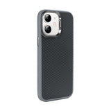 Coque Mag Carbon avec MagSafe pour Apple iPhone 12, 12 Pro Gris titane
