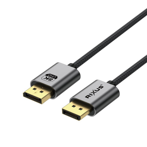 Câble DisplayPort - 8K - 500 cm - Rixus RXDP15 - Gris sidéral