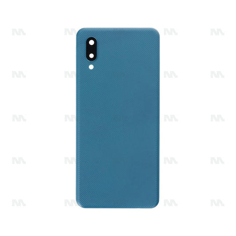 Vitre arrière pour Samsung Galaxy A02 A022F avec objectif bleu OEM