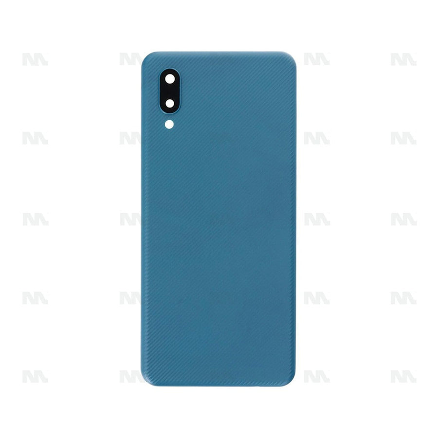 Vitre arrière pour Samsung Galaxy A02 A022F avec objectif bleu OEM