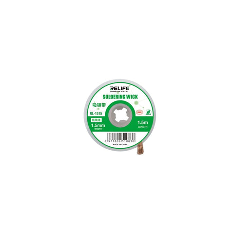 Mèche à dessouder Relife RL-1515 (1,5 m de long - 1,5 mm de large)