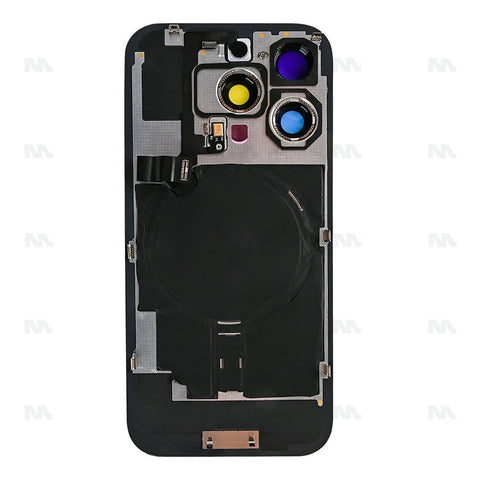 Vitre arrière avec NFC (Grand contour caméra) Compatible pour Apple iPhone 16 Pro Max - Titane Noir