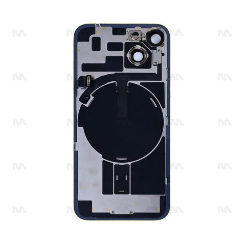 Vitre Arrière avec NFC, cadre de caméra agrandi jaune reconditionné pour Apple iPhone 14