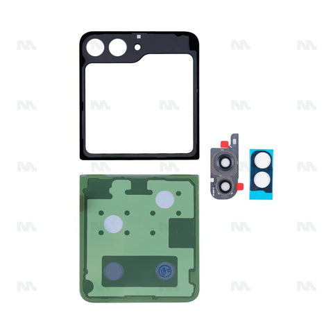 Vitre arrière pour Samsung Galaxy Z Flip5 F731B avec lentille verte OEM
