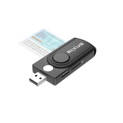 Lecteur de carte à puce 4 en 1 Rixus RXCR31 noir