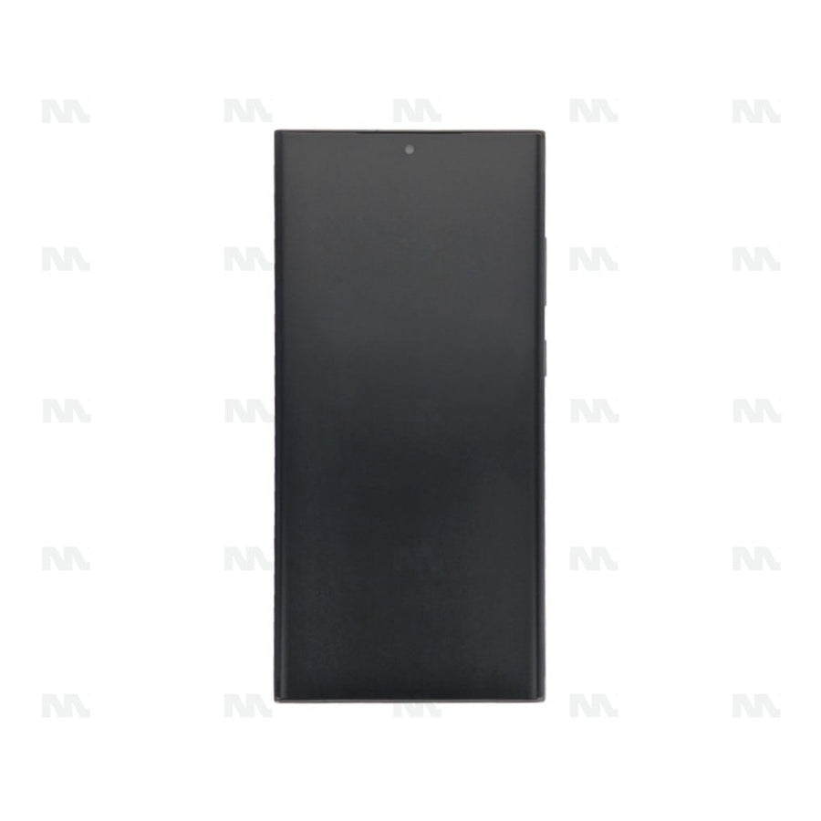 Chassis + Ecran Officiel Service Pack + Vitre pour Samsung Galaxy S23 Ultra S918B - Phantom Black