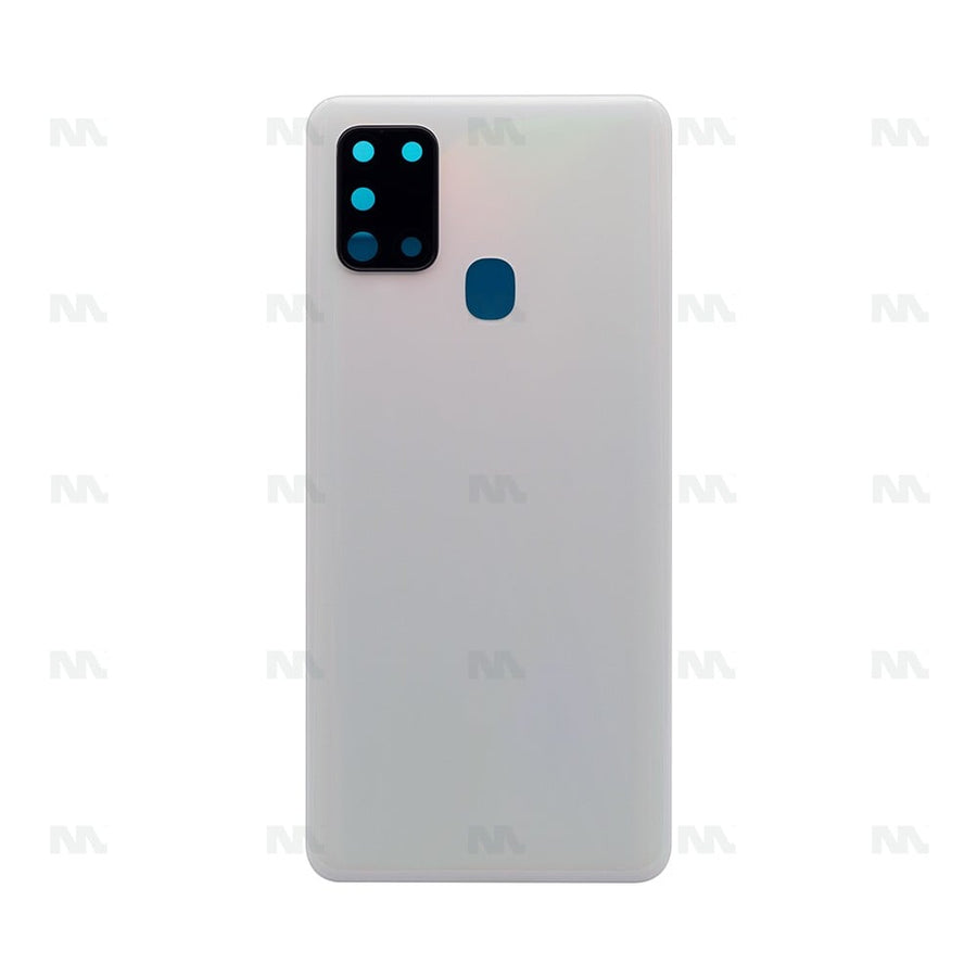 Vitre arrière pour Samsung Galaxy A21s A217F avec objectif blanc OEM