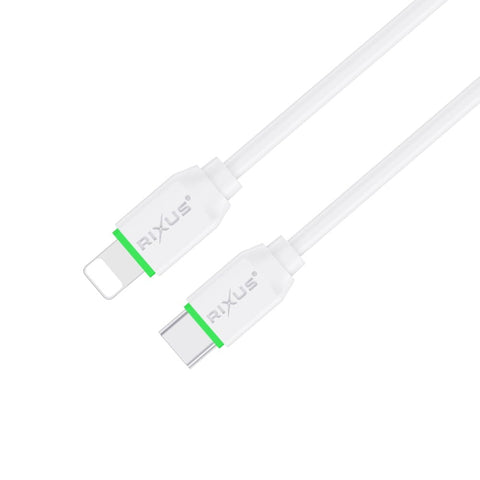Série de câbles rapides Rixus RX2022S pour USB-C vers Lightning (présentoir de comptoir)