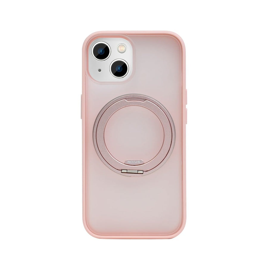 Coque Rixus SnapGrip 360 avec Anneau Support pour Apple iPhone 15 - Rose