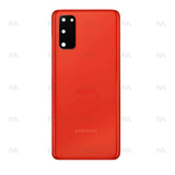 Vitre arrière avec lentille pour Samsung Galaxy S20 4G G980F, S20 5G G901B – Aura Red – OEM