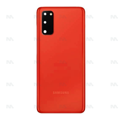 Vitre arrière avec lentille pour Samsung Galaxy S20 4G G980F, S20 5G G901B – Aura Red – OEM