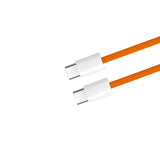Câble Tressé USB-C vers USB-C 60W 100cm US70001M Vrac pour Apple iPhone 15, 16, 17 Series - Orange