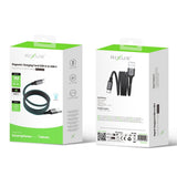Câble de recharge magnétique Rixus RXUC66AC USB-A vers USB-C 100 cm 15 W Noir