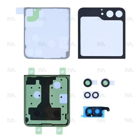 Vitre arrière pour Samsung Galaxy Z Flip6 F741B avec lentille, noir artisanal, Original