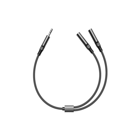 Adaptateur répartiteur pour casques séparés Rixus RXMU35A avec prise jack 3,5 mm, 30 cm, noir
