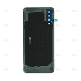 Vitre arrière pour Samsung Galaxy A30s A307F avec prisme pour objectif, noir, OEM