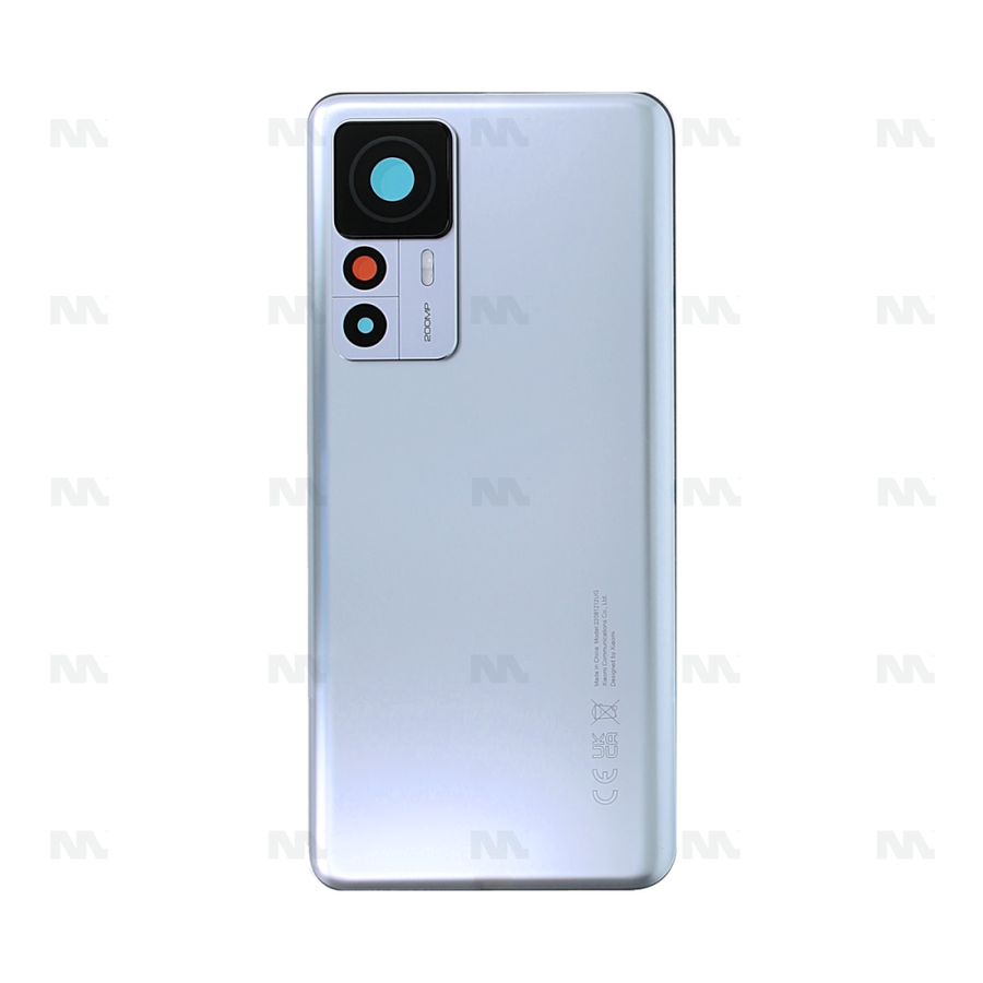 Vitre arrière pour Xiaomi 12T Pro 5G avec objectif argenté OEM