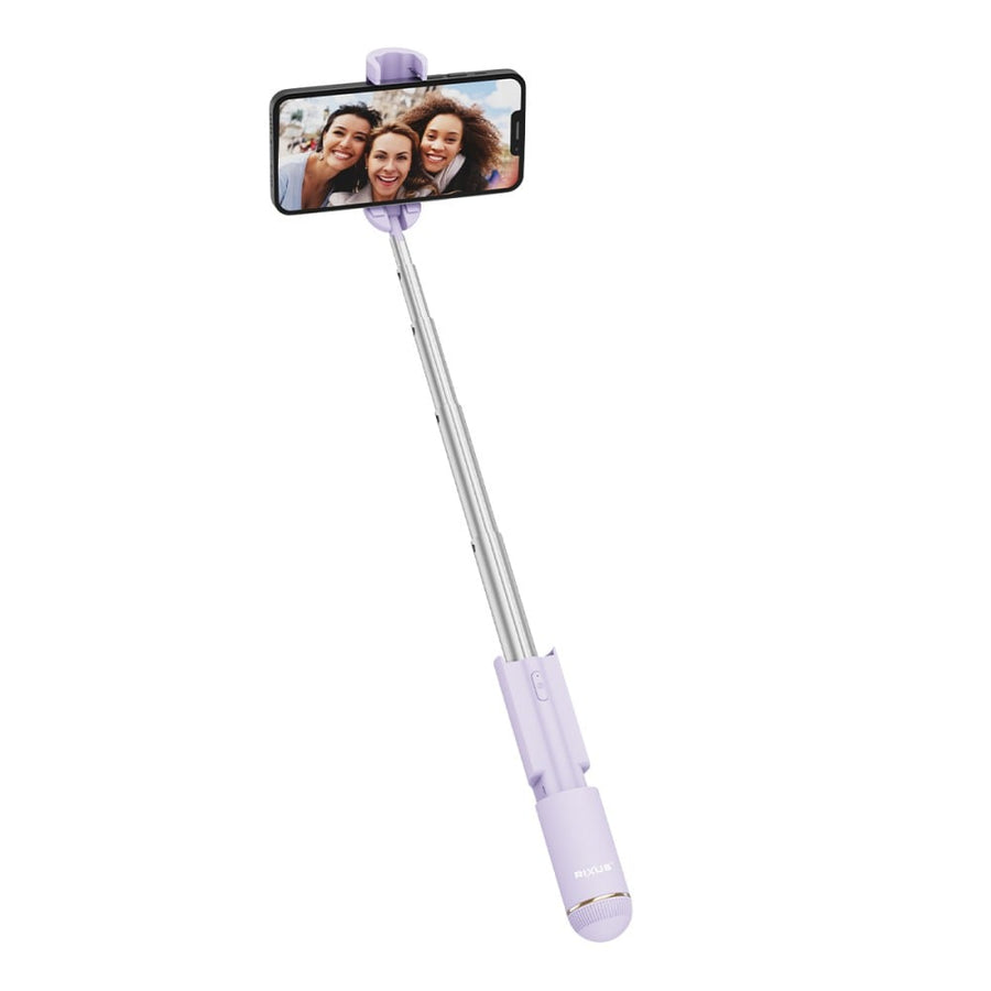 Perche à selfie mini intégrée Rixus RXSF30P Bluetooth violet