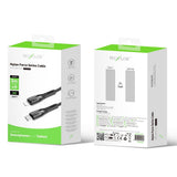Câble de recharge rapide Rixus RXUC39L USB-C vers Lightning en nylon, 3 m, noir
