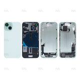 Boîtier pour Apple iPhone 15 avec petites pièces, vert OEM