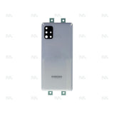 Vitre arrière pour Samsung Galaxy A51 5G A516B avec prisme lentille cube blanc OEM