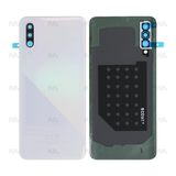 Vitre arrière pour Samsung Galaxy A30s A307F avec prisme pour objectif, blanc, OEM