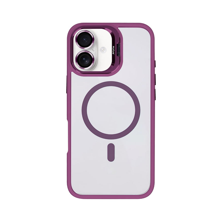Étui Rixus Classic 03 avec MagSafe pour Apple iPhone 16 rose foncé