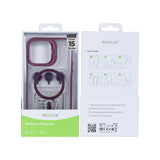 Étui Rixus Classic 03 avec MagSafe pour Apple iPhone 15 Pro Max rose foncé